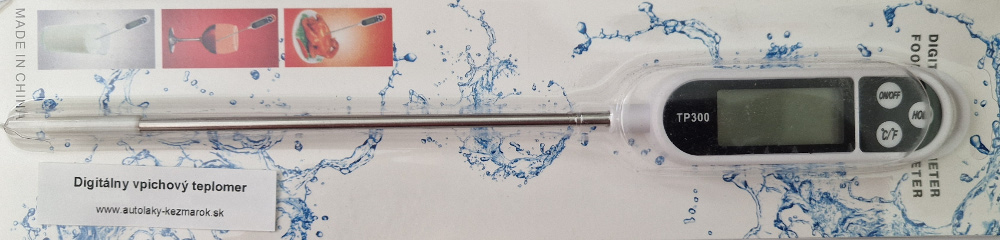 Teplomer na meranie teploty roztoku pri odlakovaní